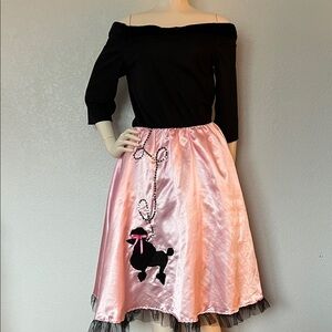 Pink Grease Poodle Costume Dress Women’s Small Pink Ladies Party